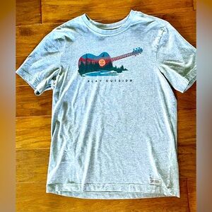 Men’s Life Is Good Play Outside Guitar Crusher Tee